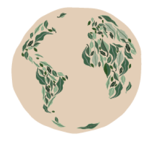 Tea globe illustration
